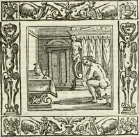 An illustration from Andreæ Alciati emblemata cvm commentariis Clavdii Minois...: & notis Lavrentii Pignorii Patavini : nouissima hac editione in continuam vnius commentarij seriem congestis, in certas quasdam quasi classes dispositis, & plusquam dimidia parte auctis (1621)