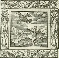 An illustration from Andreæ Alciati emblemata cvm commentariis Clavdii Minois...: & notis Lavrentii Pignorii Patavini : nouissima hac editione in continuam vnius commentarij seriem congestis, in certas quasdam quasi classes dispositis, & plusquam dimidia parte auctis (1621)