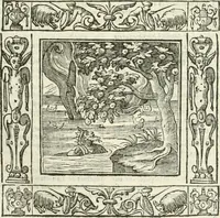 An illustration from Andreæ Alciati emblemata cvm commentariis Clavdii Minois...: & notis Lavrentii Pignorii Patavini : nouissima hac editione in continuam vnius commentarij seriem congestis, in certas quasdam quasi classes dispositis, & plusquam dimidia parte auctis (1621)