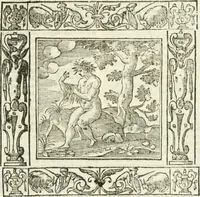 An illustration from Andreæ Alciati emblemata cvm commentariis Clavdii Minois...: & notis Lavrentii Pignorii Patavini : nouissima hac editione in continuam vnius commentarij seriem congestis, in certas quasdam quasi classes dispositis, & plusquam dimidia parte auctis (1621)