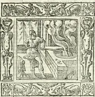 An illustration from Andreæ Alciati emblemata cvm commentariis Clavdii Minois...: & notis Lavrentii Pignorii Patavini : nouissima hac editione in continuam vnius commentarij seriem congestis, in certas quasdam quasi classes dispositis, & plusquam dimidia parte auctis (1621)