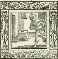 An illustration from Andreæ Alciati emblemata cvm commentariis Clavdii Minois...: & notis Lavrentii Pignorii Patavini : nouissima hac editione in continuam vnius commentarij seriem congestis, in certas quasdam quasi classes dispositis, & plusquam dimidia parte auctis (1621)