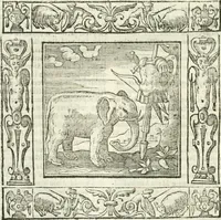 Picture 137 of 228 from Andreæ Alciati emblemata cvm commentariis Clavdii Minois...: & notis Lavrentii Pignorii Patavini : nouissima hac editione in continuam vnius commentarij seriem congestis, in certas quasdam quasi classes dispositis, & plusquam dimidia parte auctis (1621), leaf 615