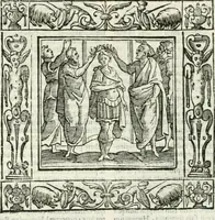 An illustration from Andreæ Alciati emblemata cvm commentariis Clavdii Minois...: & notis Lavrentii Pignorii Patavini : nouissima hac editione in continuam vnius commentarij seriem congestis, in certas quasdam quasi classes dispositis, & plusquam dimidia parte auctis (1621)