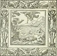 An illustration from Andreæ Alciati emblemata cvm commentariis Clavdii Minois...: & notis Lavrentii Pignorii Patavini : nouissima hac editione in continuam vnius commentarij seriem congestis, in certas quasdam quasi classes dispositis, & plusquam dimidia parte auctis (1621)