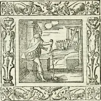 Picture 162 of 228 from Andreæ Alciati emblemata cvm commentariis Clavdii Minois...: & notis Lavrentii Pignorii Patavini : nouissima hac editione in continuam vnius commentarij seriem congestis, in certas quasdam quasi classes dispositis, & plusquam dimidia parte auctis (1621), leaf 713
