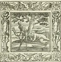 An illustration from Andreæ Alciati emblemata cvm commentariis Clavdii Minois...: & notis Lavrentii Pignorii Patavini : nouissima hac editione in continuam vnius commentarij seriem congestis, in certas quasdam quasi classes dispositis, & plusquam dimidia parte auctis (1621)