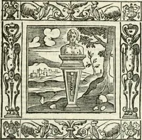 An illustration from Andreæ Alciati emblemata cvm commentariis Clavdii Minois...: & notis Lavrentii Pignorii Patavini : nouissima hac editione in continuam vnius commentarij seriem congestis, in certas quasdam quasi classes dispositis, & plusquam dimidia parte auctis (1621)