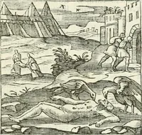 An illustration from Andreæ Alciati emblemata cvm commentariis Clavdii Minois...: & notis Lavrentii Pignorii Patavini : nouissima hac editione in continuam vnius commentarij seriem congestis, in certas quasdam quasi classes dispositis, & plusquam dimidia parte auctis (1621)