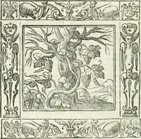 An illustration from Andreæ Alciati emblemata cvm commentariis Clavdii Minois...: & notis Lavrentii Pignorii Patavini : nouissima hac editione in continuam vnius commentarij seriem congestis, in certas quasdam quasi classes dispositis, & plusquam dimidia parte auctis (1621)