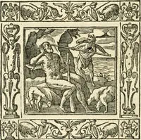 An illustration from Andreæ Alciati emblemata cvm commentariis Clavdii Minois...: & notis Lavrentii Pignorii Patavini : nouissima hac editione in continuam vnius commentarij seriem congestis, in certas quasdam quasi classes dispositis, & plusquam dimidia parte auctis (1621)
