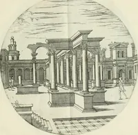 An illustration from Iacobvs Androvetivs dv Cerceav : lectoribvs S. veteri consvetvdine institvtoqve nostro novos ... labores excipienti, visvm fvit hos opvs ... edere ... Continet ... Optices, qvam perspectivam nominant viginti figuras .. (1551)