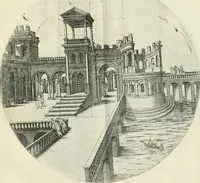 An illustration from Iacobvs Androvetivs dv Cerceav : lectoribvs S. veteri consvetvdine institvtoqve nostro novos ... labores excipienti, visvm fvit hos opvs ... edere ... Continet ... Optices, qvam perspectivam nominant viginti figuras .. (1551)
