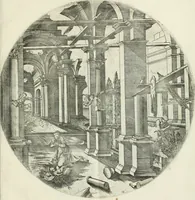 An illustration from Iacobvs Androvetivs dv Cerceav : lectoribvs S. veteri consvetvdine institvtoqve nostro novos ... labores excipienti, visvm fvit hos opvs ... edere ... Continet ... Optices, qvam perspectivam nominant viginti figuras .. (1551)