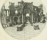 An illustration from Iacobvs Androvetivs dv Cerceav : lectoribvs S. veteri consvetvdine institvtoqve nostro novos ... labores excipienti, visvm fvit hos opvs ... edere ... Continet ... Optices, qvam perspectivam nominant viginti figuras .. (1551)