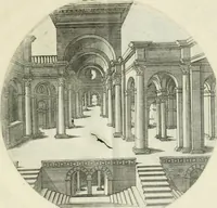 An illustration from Iacobvs Androvetivs dv Cerceav : lectoribvs S. veteri consvetvdine institvtoqve nostro novos ... labores excipienti, visvm fvit hos opvs ... edere ... Continet ... Optices, qvam perspectivam nominant viginti figuras .. (1551)