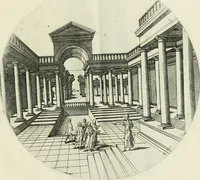 An illustration from Iacobvs Androvetivs dv Cerceav : lectoribvs S. veteri consvetvdine institvtoqve nostro novos ... labores excipienti, visvm fvit hos opvs ... edere ... Continet ... Optices, qvam perspectivam nominant viginti figuras .. (1551)