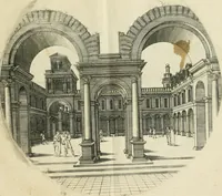 An illustration from Iacobvs Androvetivs dv Cerceav : lectoribvs S. veteri consvetvdine institvtoqve nostro novos ... labores excipienti, visvm fvit hos opvs ... edere ... Continet ... Optices, qvam perspectivam nominant viginti figuras .. (1551)