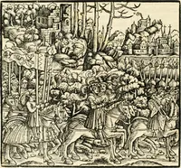 Picture 7 of 234 from Anfang, Vrsprug und Herkomen des Thurniers inn Teutscher Nation : wieuil Thurnier biss vff den letztenn zu Wormbs : auch wie vnnd an welchen Orten die gehalten vñ durch was Fürsten, Grauen, Herrn, Ritter vñ vom Adel, sie iederzeit besucht worden sindt .. (1532), leaf 27