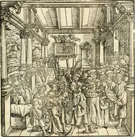 Picture 148 of 234 from Anfang, Vrsprug und Herkomen des Thurniers inn Teutscher Nation : wieuil Thurnier biss vff den letztenn zu Wormbs : auch wie vnnd an welchen Orten die gehalten vñ durch was Fürsten, Grauen, Herrn, Ritter vñ vom Adel, sie iederzeit besucht worden sindt .. (1532), leaf 272