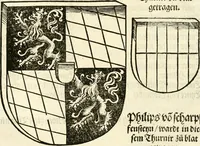 Picture 177 of 234 from Anfang, Vrsprug und Herkomen des Thurniers inn Teutscher Nation : wieuil Thurnier biss vff den letztenn zu Wormbs : auch wie vnnd an welchen Orten die gehalten vñ durch was Fürsten, Grauen, Herrn, Ritter vñ vom Adel, sie iederzeit besucht worden sindt .. (1532), leaf 315