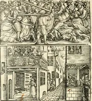 Picture 202 of 234 from Anfang, Vrsprug und Herkomen des Thurniers inn Teutscher Nation : wieuil Thurnier biss vff den letztenn zu Wormbs : auch wie vnnd an welchen Orten die gehalten vñ durch was Fürsten, Grauen, Herrn, Ritter vñ vom Adel, sie iederzeit besucht worden sindt .. (1532), leaf 373