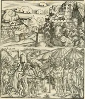 Picture 19 of 234 from Anfang, Vrsprug und Herkomen des Thurniers inn Teutscher Nation : wieuil Thurnier biss vff den letztenn zu Wormbs : auch wie vnnd an welchen Orten die gehalten vñ durch was Fürsten, Grauen, Herrn, Ritter vñ vom Adel, sie iederzeit besucht worden sindt .. (1532), leaf 52