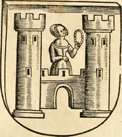 Picture 24 of 234 from Anfang, Vrsprug und Herkomen des Thurniers inn Teutscher Nation : wieuil Thurnier biss vff den letztenn zu Wormbs : auch wie vnnd an welchen Orten die gehalten vñ durch was Fürsten, Grauen, Herrn, Ritter vñ vom Adel, sie iederzeit besucht worden sindt .. (1532), leaf 57
