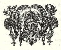 An illustration from Anfiteatro romano : nel quale con le memorie de' grandi si rappilogano in parte l'origine & le grandezze de' primi potentati di Europa, et descriuendosi i principij & l'instituto di tutti gli ordini antichi e nuoui della cavalleria di collana, si rappresenta la nobiltà delle famiglie antiche e nuoue della regia città di Milano : parte prima (1648)
