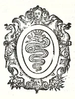 An illustration from Anfiteatro romano : nel quale con le memorie de' grandi si rappilogano in parte l'origine & le grandezze de' primi potentati di Europa, et descriuendosi i principij & l'instituto di tutti gli ordini antichi e nuoui della cavalleria di collana, si rappresenta la nobiltà delle famiglie antiche e nuoue della regia città di Milano : parte prima (1648)