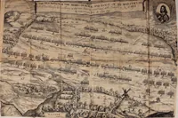 An illustration from Anglia rediviva; = Englands recovery: being the history of the motions, actions, and successes of the army under the immediate conduct of His Excellency Sr. Thomas Fairfax, Kt. Captain-General of all the Parliaments forces in England. (1647)