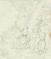 An illustration from Annales de l'école française des beaux-arts : recueil de gravures au trait ... avec des notices historiques et critiques, des considérations sur l'état et les progrès des arts, la biographie des artistes dont la France déplore chaque année la perte, etc., etc. (1827)