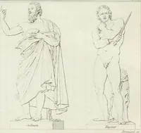 An illustration from Annales de l'école française des beaux-arts : recueil de gravures au trait ... avec des notices historiques et critiques, des considérations sur l'état et les progrès des arts, la biographie des artistes dont la France déplore chaque année la perte, etc., etc. (1827)