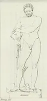 An illustration from Annales de l'école française des beaux-arts : recueil de gravures au trait ... avec des notices historiques et critiques, des considérations sur l'état et les progrès des arts, la biographie des artistes dont la France déplore chaque année la perte, etc., etc. (1827)
