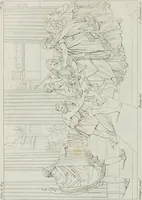 An illustration from Annales de l'école française des beaux-arts : recueil de gravures au trait ... avec des notices historiques et critiques, des considérations sur l'état et les progrès des arts, la biographie des artistes dont la France déplore chaque année la perte, etc., etc. (1827)
