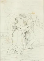 An illustration from Annales de l'école française des beaux-arts : recueil de gravures au trait ... avec des notices historiques et critiques, des considérations sur l'état et les progrès des arts, la biographie des artistes dont la France déplore chaque année la perte, etc., etc. (1827)
