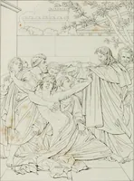 An illustration from Annales de l'école française des beaux-arts : recueil de gravures au trait ... avec des notices historiques et critiques, des considérations sur l'état et les progrès des arts, la biographie des artistes dont la France déplore chaque année la perte, etc., etc. (1827)