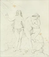 An illustration from Annales de l'école française des beaux-arts : recueil de gravures au trait ... avec des notices historiques et critiques, des considérations sur l'état et les progrès des arts, la biographie des artistes dont la France déplore chaque année la perte, etc., etc. (1827)
