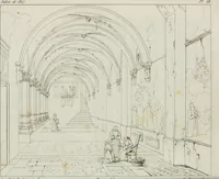 An illustration from Annales de l'école française des beaux-arts : recueil de gravures au trait ... avec des notices historiques et critiques, des considérations sur l'état et les progrès des arts, la biographie des artistes dont la France déplore chaque année la perte, etc., etc. (1827)