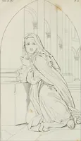 An illustration from Annales de l'école française des beaux-arts : recueil de gravures au trait ... avec des notices historiques et critiques, des considérations sur l'état et les progrès des arts, la biographie des artistes dont la France déplore chaque année la perte, etc., etc. (1827)