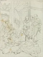 An illustration from Annales de l'école française des beaux-arts : recueil de gravures au trait ... avec des notices historiques et critiques, des considérations sur l'état et les progrès des arts, la biographie des artistes dont la France déplore chaque année la perte, etc., etc. (1827)