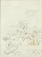 An illustration from Annales de l'école française des beaux-arts : recueil de gravures au trait ... avec des notices historiques et critiques, des considérations sur l'état et les progrès des arts, la biographie des artistes dont la France déplore chaque année la perte, etc., etc. (1827)