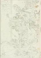 An illustration from Annales de l'école française des beaux-arts : recueil de gravures au trait ... avec des notices historiques et critiques, des considérations sur l'état et les progrès des arts, la biographie des artistes dont la France déplore chaque année la perte, etc., etc. (1827)