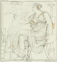 An illustration from Annales de l'école française des beaux-arts : recueil de gravures au trait ... avec des notices historiques et critiques, des considérations sur l'état et les progrès des arts, la biographie des artistes dont la France déplore chaque année la perte, etc., etc. (1827)