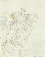 An illustration from Annales de l'école française des beaux-arts : recueil de gravures au trait ... avec des notices historiques et critiques, des considérations sur l'état et les progrès des arts, la biographie des artistes dont la France déplore chaque année la perte, etc., etc. (1827)