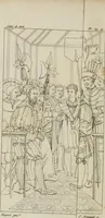 An illustration from Annales du musée et de l'école moderne des beaux-arts : recueil de gravures au trait, d'après les principaux ouvrages de peinture, sculpture, ou projets d'architecture, qui, chaque année, ont remporté le prix, soit aux écoles spéciales, soit aux concours nationaux : les productions des artistes en tous genres, qui, aux différentes expositions, ont été citées avec éloges : les morceaux les plus estimés ou inédits de la galerie de peinture : la suite complète de celle des antiques : édifices anciens et modernes, etc. (1800)