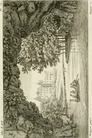 An illustration from Annales du musée et de l'école moderne des beaux-arts : recueil de gravures au trait, d'après les principaux ouvrages de peinture, sculpture, ou projets d'architecture, qui, chaque année, ont remporté le prix, soit aux écoles spéciales, soit aux concours nationaux : les productions des artistes en tous genres, qui, aux différentes expositions, ont été citées avec éloges : les morceaux les plus estimés ou inédits de la galerie de peinture : la suite complète de celle des antiques : édifices anciens et modernes, etc. (1800)