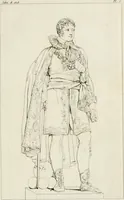 An illustration from Annales du musée et de l'école moderne des beaux-arts : recueil de gravures au trait, d'après les principaux ouvrages de peinture, sculpture, ou projets d'architecture, qui, chaque année, ont remporté le prix, soit aux écoles spéciales, soit aux concours nationaux : les productions des artistes en tous genres, qui, aux différentes expositions, ont été citées avec éloges : les morceaux les plus estimés ou inédits de la galerie de peinture : la suite complète de celle des antiques : édifices anciens et modernes, etc. (1800)