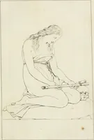 Picture 7 of 68 from Annales du musée et de l'école moderne des beaux-arts : recueil de gravures au trait, d'après les principaux ouvrages de peinture, sculpture, ou projets d'architecture, qui, chaque année, ont remporté le prix, soit aux écoles spéciales, soit aux concours nationaux : les productions des artistes en tous genres, qui, aux différentes expositions, ont été citées avec éloges : les morceaux les plus estimés ou inédits de la galerie de peinture : la suite complète de celle des antiques : édifices anciens et modernes, etc. (1800), leaf 40