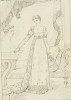 An illustration from Annales du musée et de l'école moderne des beaux-arts : recueil de gravures au trait, d'après les principaux ouvrages de peinture, sculpture, ou projets d'architecture, qui, chaque année, ont remporté le prix, soit aux écoles spéciales, soit aux concours nationaux : les productions des artistes en tous genres, qui, aux différentes expositions, ont été citées avec éloges : les morceaux les plus estimés ou inédits de la galerie de peinture : la suite complète de celle des antiques : édifices anciens et modernes, etc. (1800)